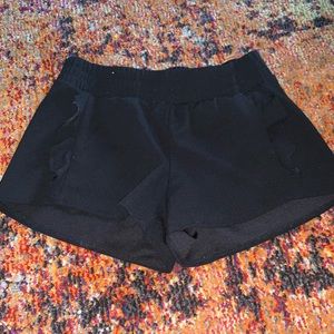 Black Summer Shorts with Hip Accents